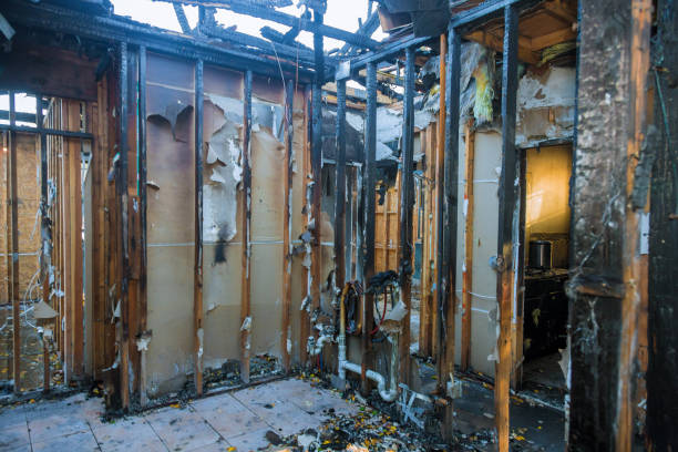 Professional Fire Damage Restoration technician working in Upper Darby, PA
